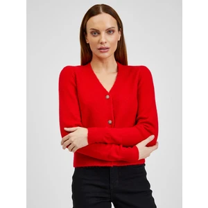 Orsay Red Ladies Cardigan with Wool - Ladies