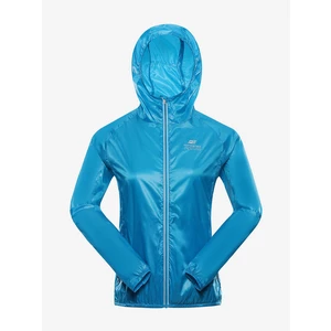 Women's ultra-light jacket with impregnation ALPINE PRO BIKES neon atomic blue