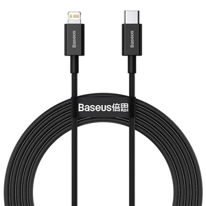 Rychlonabíjecí datový kabel Baseus Tungsten Gold PD 20W 2m USB-C na Lightning černý