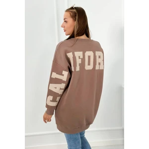 Insulated sweatshirt with California mocca inscription