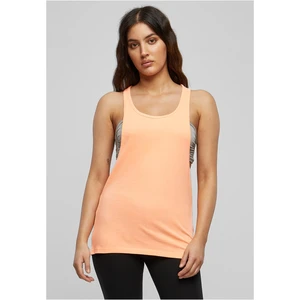 Women's loose neon tank top in neon-orange color