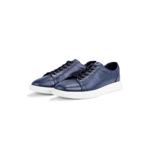 Ducavelli Verano Genuine Leather Men's Casual Shoes. Summer Sports Shoes, Lightweight Shoes Navy Blue.