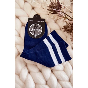 Youth Cotton Sports Socks Navy Blue