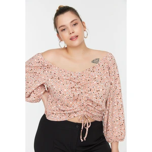 Trendyol Curve Plus Size Blouse - Pink - Regular fit