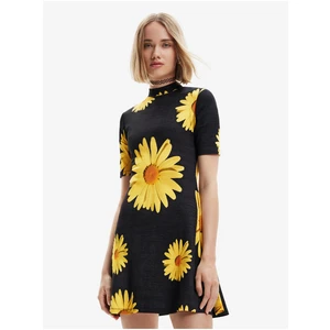 Black Ladies Floral Dress Desigual Margarita-Lacroix - Women