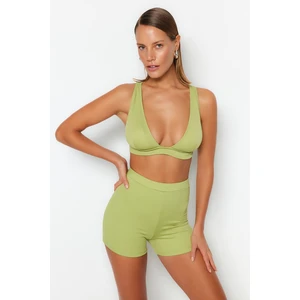 Trendyol Bikini Bottom - Green - Plain