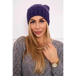 Beanie with fleece Paryż K213 purple