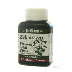 MedPharma Zelený čaj 200mg Vitamin E+Selen+Zinek 67 tablet