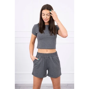 Cotton set with shorts graphite