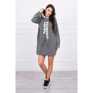 Dress with hood Oversize graphite