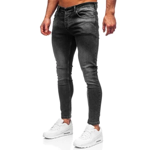 Čierne pánske rifle slim fit Bolf R927