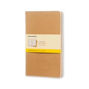 MOLESKINE Sešity 3 ks: čtverečkované karton – L