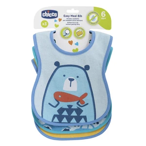 Chicco Bibs bryndák 6m+ Boy 3 ks