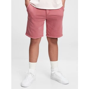 Červené klučičí dětské kraťasy fleece pull-on shorts GAP