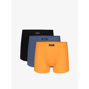 Men's Sport Boxers ATLANTIC 3Pack - black/blue/yellow/