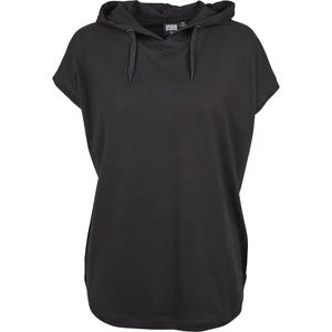 Women's sleeveless jersey with hood black