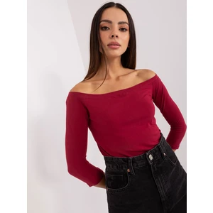 Burgundy waisted Spanish blouse BASIC FEEL GOOD