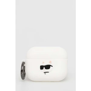 Silikonové pouzdro Karl Lagerfeld 3D Logo Choupette pro Airpods Pro2, white