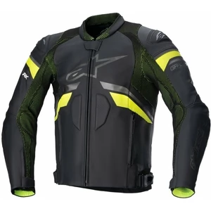 Alpinestars GP Plus R V3 Rideknit Leather Jacket Black/Yellow Fluo 52 Blouson de cuir