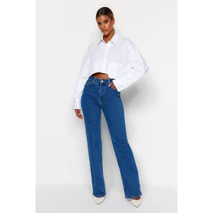 Trendyol Blue High Waist Comfort Wide Leg Jeans