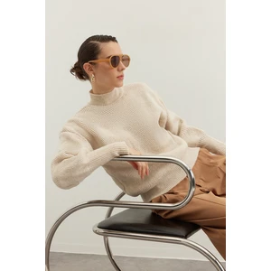 Trendyol Stone Soft Textured Basic Knitwear Sweater