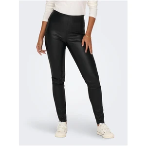 Black Leatherette Leggings JDY Soya - Women