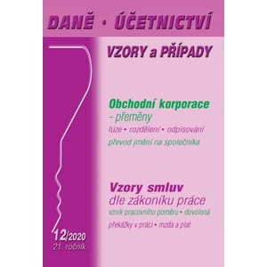 Daně, účetnictví, vzory a případy 12/2020 - Jouza Ladislav JUDr., Ing. Dalimila Mirčevská