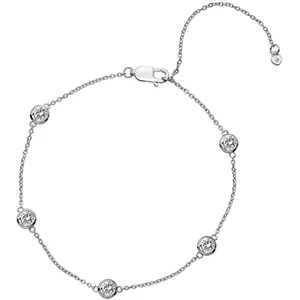 Hot Diamonds Stříbrný náramek s topazy a pravým diamantem Willow DL580