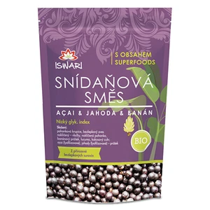 Iswari BIO Snídaňová směs Acai, jahoda, banán 300 g