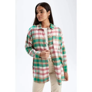 DEFACTO Relax Fit Plaid Long Sleeve Tunic