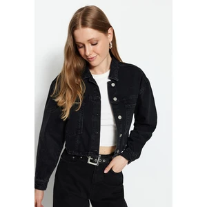 Trendyol Black Crop Denim Jacket