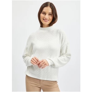 Orsay White Ladies Patterned Sweater - Women
