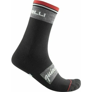 Castelli Quindici Soft Merino Sock Black 2XL Kerékpáros zoknik