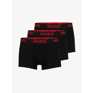 3PACK Mens Boxers Hugo Boss black