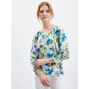 Orsay Purple-Cream Women's Floral Blouse - Women