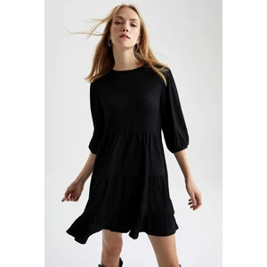 DEFACTO Ruffled Half Balloon Sleeve Summer Mini Dress