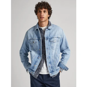 Light blue Mens Denim Jacket Pepe Jeans Pinners - Men