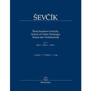 Otakar Ševčík Škola houslové techniky op. 1, sešit 1, 1. poloha Noty