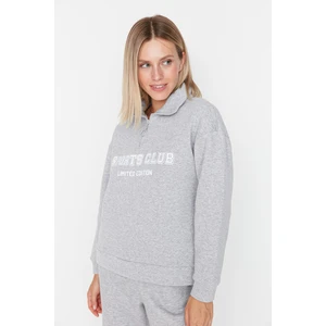 Trendyol Sweatshirt - Gray - Boyfriend