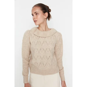 Trendyol Sweater - Beige - Regular fit