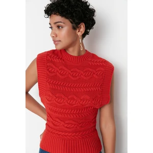 Trendyol Sweater Vest - Red - Regular fit