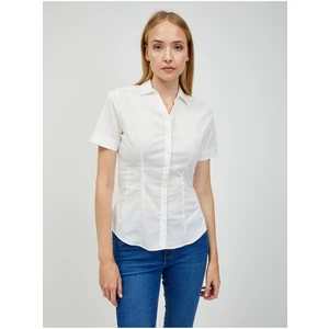 ORSAY Cream Short Sleeve Shirt - Women