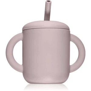 Mushie Training Cup with Straw hrnček s rúrkou Soft-lilac 175 ml