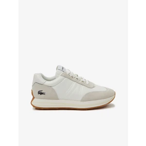 Beige-White Women's Leather Sneakers Lacoste - Women