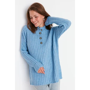 Trendyol Sweater - Blue - Relaxed fit