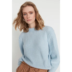 Trendyol Blue Crew Neck Knitwear Sweater