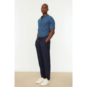 Trendyol Navy Férfi Derék Tied Casual Cut Pants