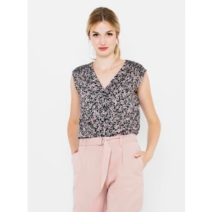 Gray Flowered Top CAMAIEU - Women