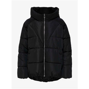 Black Women's Quilted Winter Jacket WITH Hood ONLY Alina - Women