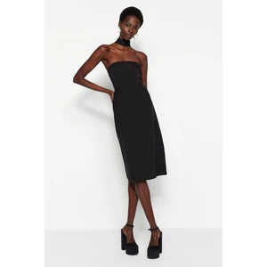 Trendyol Black Lined Woven Evening Dress